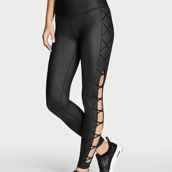 Vs Sport Lace Up Side Black Leggings 